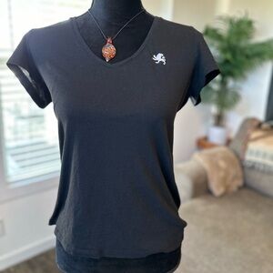 Express black top with white detail